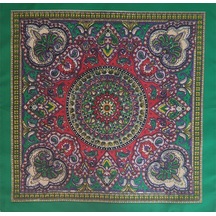 Bhandana Mandala Yeşil Kare Bandana Çok Renkli