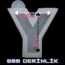 Harf Kalıbı / Noktalı Harf / Türkçe Karakter Silikon Kalıp Y