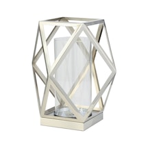 Vitale Prizma Cam Mumluk Silver 25x25x21 Cm Ak.jd0115