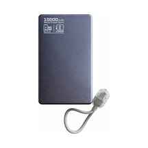 Bix Pb118 10000 Mah 20w Hızlı Şarj Dahili Kablolu Powerbank Gri Açık Gri