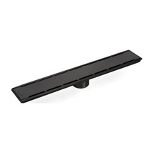 Sukar Line/6 40cm Siyah Plain Izgaralı Duş Kanalı