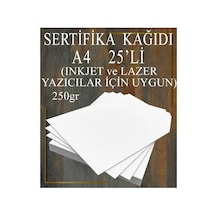 A4 Sertifika Kağıdı Kalın 25 Adet Gramajlı Fotokopi Kağıdı 250 Gr Tüm Yazıcılara Uyumlu 21x29.7
