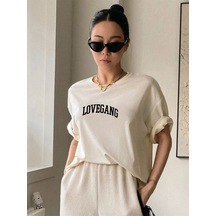 Kadın Lovegang Baskılı Tshirt 001