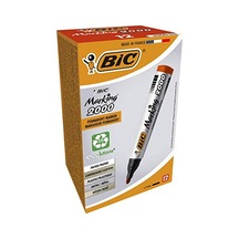 Bıc Intensity Marker 2000 Yuvarlak Uçlu Permanent Markör, Kırmızı, 12'li Kutu, 1.7 Mm Sağlam Uç, Hızlı Kuruyan Mürekkep 103 Ivory