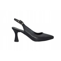 Smx-0225-01 Kadın Siyah Arka Açık Topuklu Ayakkabı
