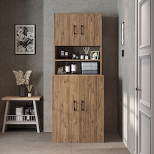 Çamaşır-kurutma Makinesi Dolabı Kapaklı Banyo Dolabı.55 Atlantik Çam