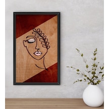 Bk Home Minimalist Woman Dekoratif Ahşap Siyah Çerçeveli Tablo-2 (551089703)