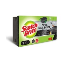Scotch-brite Grill Nail Saver Izgara Ve Mangal Temizleme Süngeri, Tırnak Koruyuculu, Siyah, 1 Adet