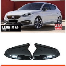 Seat Leon 2021- Sonrası Uyumlu Parlak Siyah Batman Ayna Kapağı