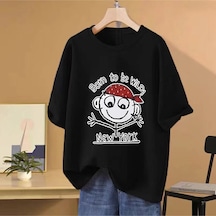 Flood Of Style Komik Doğan Olmak Vahşi New York Grafik Baskı T Shirt Erkek Kadın Rahat Tee Boy Pamuk Siyah