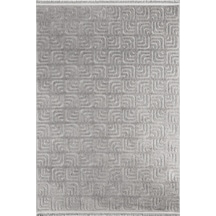 Lioren 199210 Koyu Gri - Modern Desenli, Koyu Gri Renkli Salon Halısı Mavi