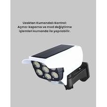 Solar Led Lamba Kamera Görünümlü 6 Adet Bahçe