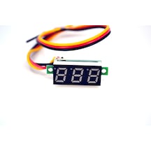 Dijital Dc Voltmetre 0-100v Mavi Rakam Çerçevesiz Küçük Dikdörtge