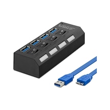 Usb3.0 Hub 4 Usb 50cm Siyah Hdx7023