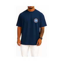 Bahriyeli Collection Oversize Tcsg Güven 702 Cep Tasarımlı Unisex T-shirt Lacivert