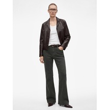Koton Pamuklu Cepli Düğmeli Dar Kesim İspanyol Paça Denim Pantolon - Flare Jeans Haki 6sal40057mw Haki