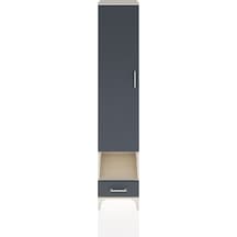 Hyperion Dolap 4 Raflı Tek Çekmeceli Tek Askılı 44x44x221 Aytaşı-antrasit Aytası