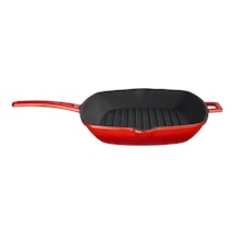 Lava Metal Döküm Izgara Tava, Metal Saplı, 26x32 Cm, Siyah Genel