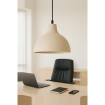 Shine Metal Tekli Krem Sarkıt Avize Retro Rustik Model Avize
