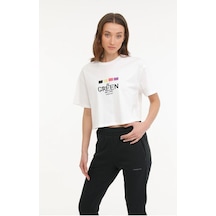 Lumberjack Wl Vanılla 11md1056 Ekru Kadın Kısa Kol T-shirt Ekru