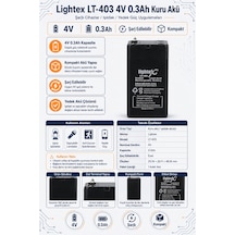 Lightex Lt-403 4v 0.3ah Kuru Akü