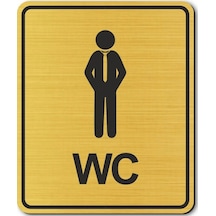 Wc Bay Tuvalet Kapı Duvar Uyarı - Yönlendirme Levhası Altın (537904201)