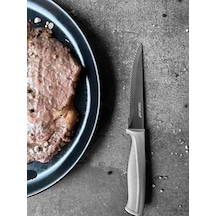 Tırtıklı Steak Bıçağı,11 Cm Gri D-neogek011