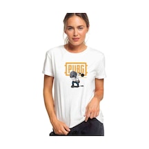 Pubg Pan Baskılı Beyaz Kadın Tshirt