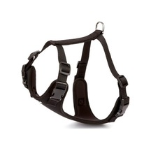 Doggie Havalı Dokumadan El Yapımı Köpek Göğüs Tasması M-2x45-55cm - Black Siyah