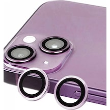 Newface Apple İphone 14 Plus Raze Metal Kamera Lens - Mor
