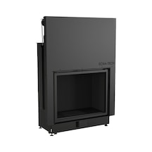 Echa Tech Asansörlü Çelik Şömine Haznesi Düz 90 X 72 D