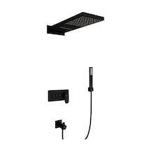 Fause Fau111-B Ankastre Comfort Panel Şelale Duş Seti Siyah
