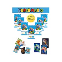 Hediyecik Panini Süper Mario Oyun Kartları Trading Card 20 Paket 80 Kart