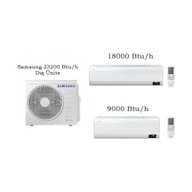 Samsung WindFree Multi 23200 BTU 1 Dış + 2 İç Ünite (9+18) Duvar Tipi Klima