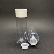 100 Cc Silindir Kalın Sert Şişe - Beyaz Kalın Kapaklı- 100ml Kör