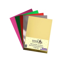 Metalik Aynalı Fon Kartonu 50x70 5 Renk 1 Paket Artlantis Aynalı