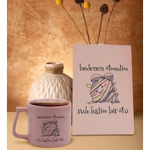 Bk Gift Pudra Pembesi Sert Kapaklı Defter Ve Middle Kupa Seti, Arkadaşa Hediye, Yeni İş Hediyesi, Doğum Günü Hediyesi-5 Bitmeyen129407 Bk Gift