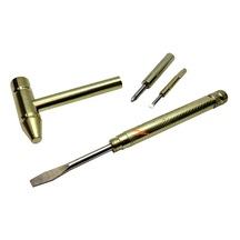 4 Parça Hobi Çekiç 90 Gr Tornavida Set Gümüşçü Kuyumcu Çekici