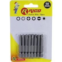 Rico 8 Parça Düz-yıldız Bits Uç Seti 50 Mm