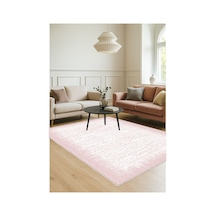Pembe Dijital Baskı Halı Kaymaz Tabanlı Yıkanabilir Halı Yolluk Salon Halısı121