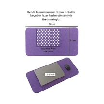 Keçe Masa Üstü Mouse Pad Ve Bilgisayar Düzenleyici 70x32 Cm Antibakteriyel Mat, Doğal Keçe Mat, Masa Koruyucu Altlık, Ofis Ve Ev İçin Minimalist Tasarım Açık Mor