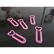 3d Baskı Kalp Figürlü Ataç - 10lu Set - Pembe