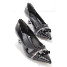 Bambi Siyah Rugan Kadın Klasik Topuklu Ayakkabı K01202802608 001