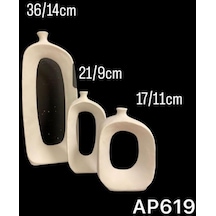Polyester Dekoratif Vazo Seti 3'lü Ap0619