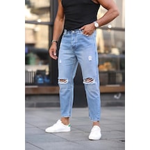 Boyfriend Rahat Kalıp Yırtıklı Kot Erkek Pantolon