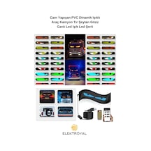 Wearfitpro Cam Yapışan Pvc Dinamik Işıklı Araç Kamyon Tır Şeytan Gözü Canlı Led Işık Led Şerit 150 Cm