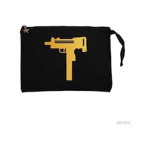 Zepplin Giyim Uzi Gold Siyah Clutch Astarlı Cüzdan / El Çantası