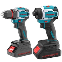 Catpower CAT5130 Matkap + 20V 2.0AH Vidalama Kömürsüz Li-ion Akülü 2'li Kombo Set
