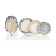 Schafer Volte Yemek Takımı 55 Parça-mavi