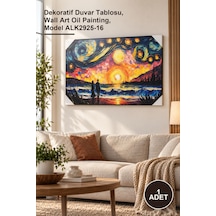 1 Adet Yağlı Boya Pano Duvara Asmalı 90x60 Cm Dekoratif Duvar Tablosu, Wall Art Oil Painting, Model Alk2925-16